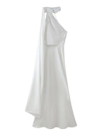 Wrap Halter Neck Backless Bodycon Elegant Maternity Photoshoot Maxi Dress for Maternity