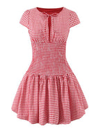 Tartan Maternity Baby Shower Mini Dresses for Maternity
