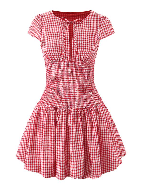 Tartan Maternity Baby Shower Mini Dresses for Maternity