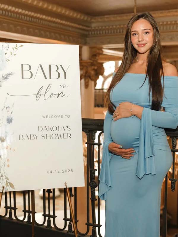 Off Shoulder Flutter Sleeve Maternity Baby Shower Maxi Dress for Maternity