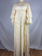 Boho Lace Off Shoulder Lace Tassel Crop Two Piece Side Slit Ruffle Photoshoot Maternity Maxi Dress for Maternity