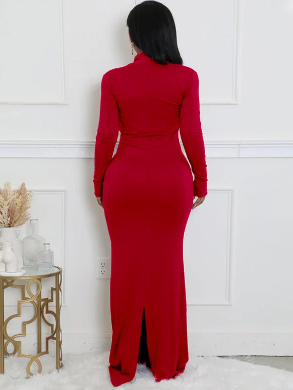 Oblique Shoulder Side Slit Maternity Photoshoot Maxi Dress for Maternity