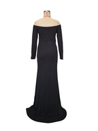 Side Split Mermaid Off Shoulder Bodycon Photoshoot Maternity Maxi Dress for Maternity