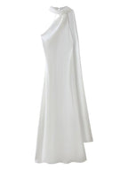 Wrap Halter Neck Backless Bodycon Elegant Maternity Photoshoot Maxi Dress for Maternity