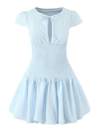 Tartan Maternity Baby Shower Mini Dresses for Maternity