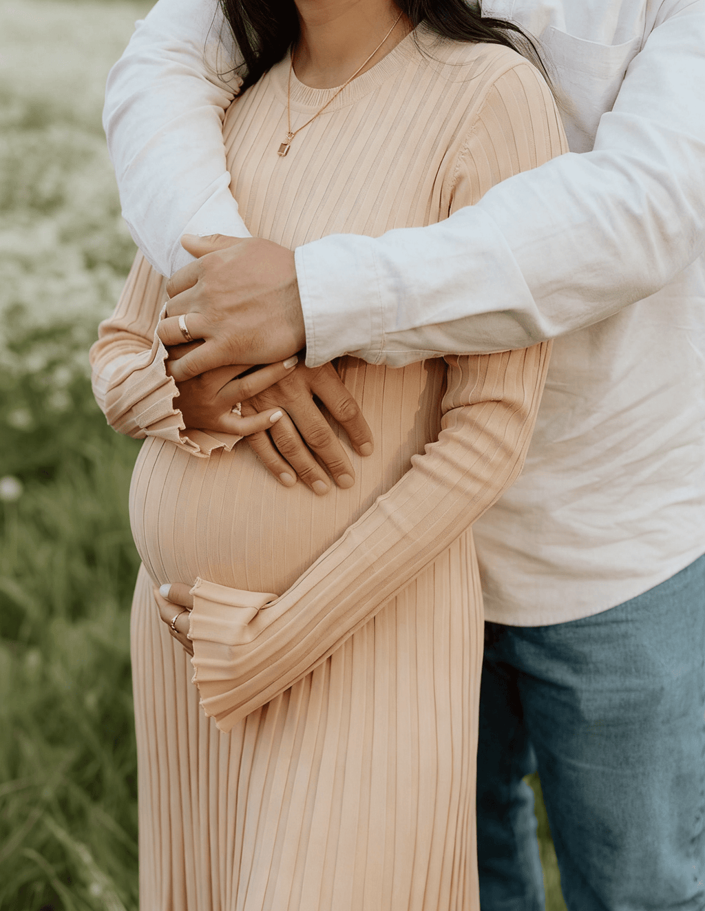 Solid Color Sashes Knit Lace-up High Waist Going Out Photoshoot Maternity Sweater Maxi Dress for Maternity