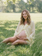 Ruffle Lace Up Flare Sleeve Two Piece Maternity Photoshoo Suit for Maternity