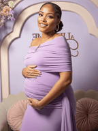 Off Shoulder Ruched Draped Bodycon Maternity Maxi Dress for Maternity