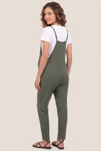 Adjustable Strap Pocketed Relaxed Maternity Jumpsuit - Momymoments