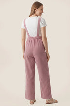 Corduroy Wide Leg Maternity Jumpsuit - Momymoments
