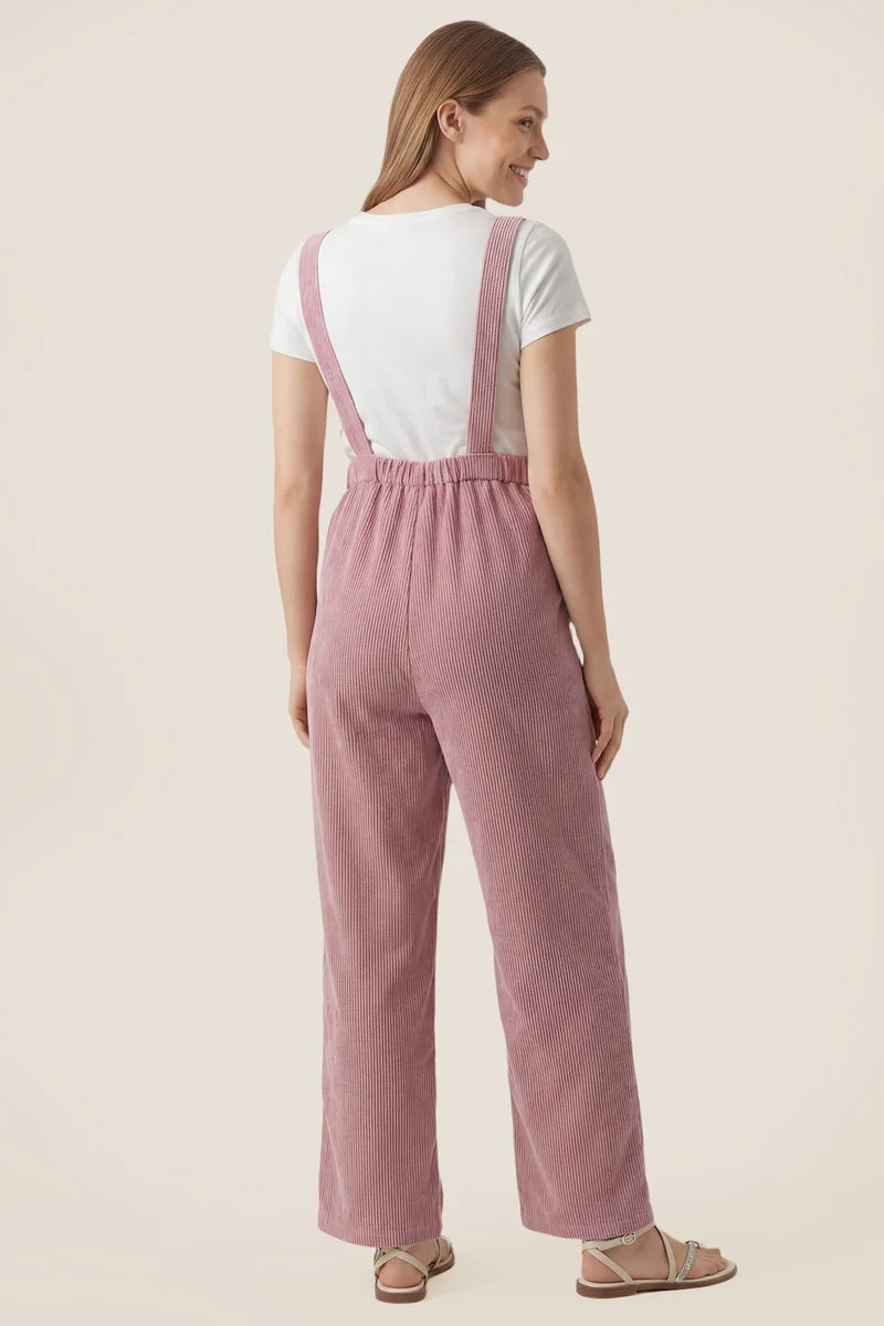 Corduroy Wide Leg Maternity Jumpsuit - Momymoments