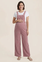 Corduroy Wide Leg Maternity Jumpsuit - Momymoments