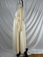 Solid Color Cut Out V-neck Side Slit Backless Tassel Halter Neck Vacation Photoshoot Maternity Maxi Dress for Maternity