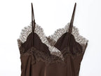Lace Trim Maternity Babydoll Nightdress with Side Slit - Momymoments