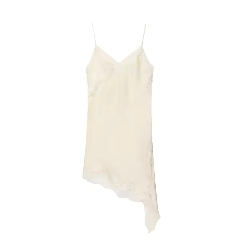 Lace Trim Maternity Babydoll Nightdress with Side Slit - Momymoments