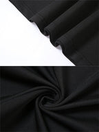 Black Cut Out Mermaid Crop Long Sleeve Backless Bodycon Cocktail Club Party Photoshoot Maternity Maxi Dress for Maternity