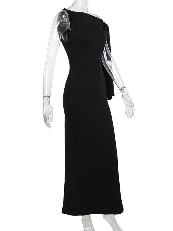 Strap Ties One Shoulder Mermaid Bodycon Elegant Photoshoot Baby Shower Maternity Maxi Dress for Maternity