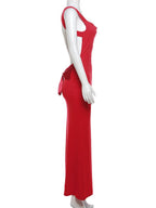 Solid Color Bow Tank Backless Mermaid Elegant Cocktail Party Maternity Baby Shower Maxi Dress for Maternity