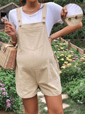 Pockets Buttons Adjusted Daily Casual Fashion Waist Overall Pants Maternity Jumpsuit for Maternity
