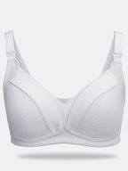 Solid Color Nursing Bras Ribbed Seamless Bralettes Support Sports Bra Wireless Maternity Breastfeeding Bra Sleep for Maternity