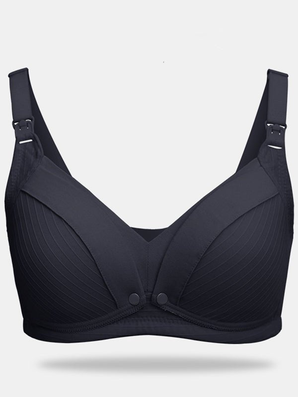 Solid Color Nursing Bras Ribbed Seamless Bralettes Support Sports Bra Wireless Maternity Breastfeeding Bra Sleep for Maternity