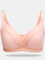 Solid Color Nursing Bras Ribbed Seamless Bralettes Support Sports Bra Wireless Maternity Breastfeeding Bra Sleep for Maternity