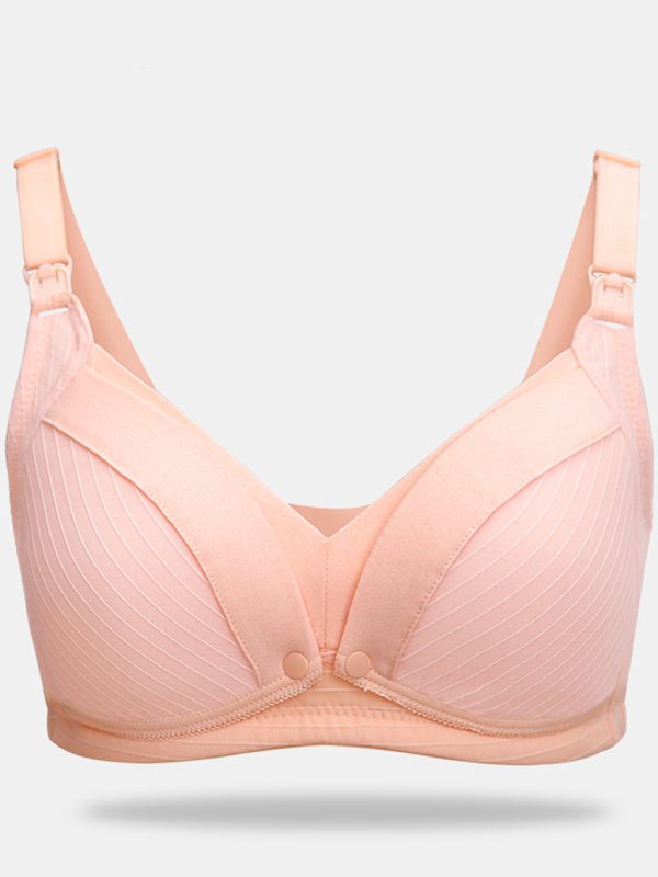 Solid Color Nursing Bras Ribbed Seamless Bralettes Support Sports Bra Wireless Maternity Breastfeeding Bra Sleep for Maternity
