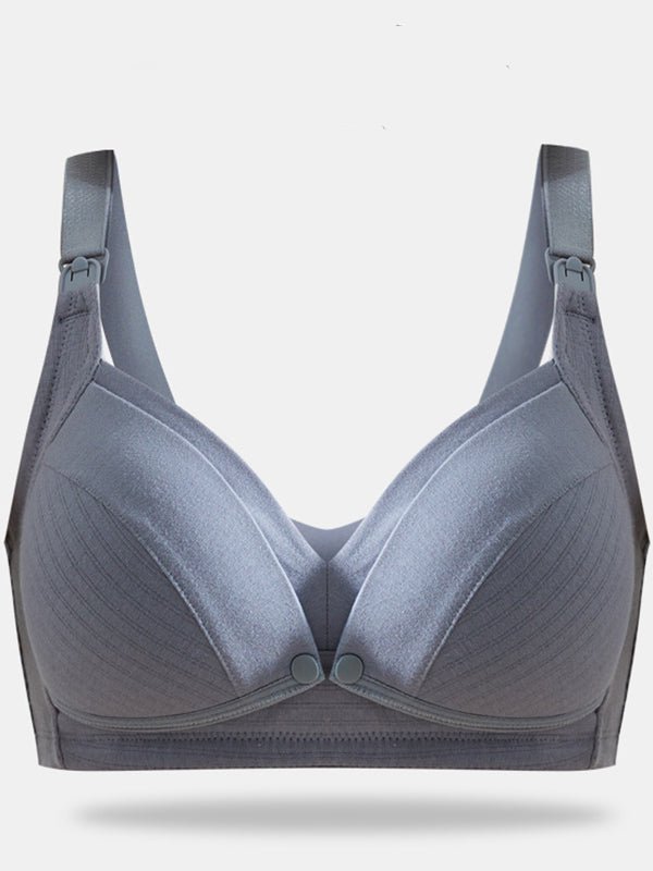 Solid Color Nursing Bras Ribbed Seamless Bralettes Support Sports Bra Wireless Maternity Breastfeeding Bra Sleep for Maternity