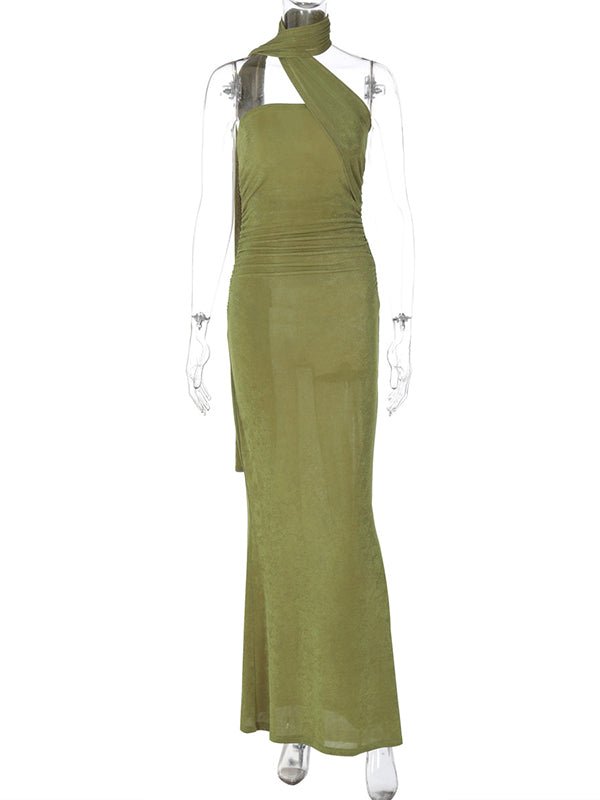 Wrap Draped Ruched Baby Shower Maternity Maxi Dress for Maternity