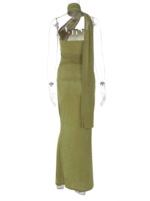 Wrap Draped Ruched Baby Shower Maternity Maxi Dress for Maternity
