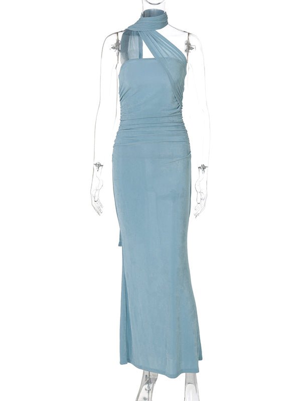 Wrap Draped Ruched Baby Shower Maternity Maxi Dress for Maternity
