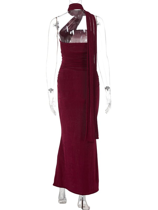 Wrap Draped Ruched Baby Shower Maternity Maxi Dress for Maternity