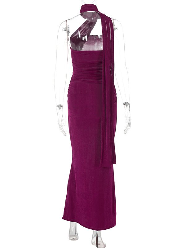 Wrap Draped Ruched Baby Shower Maternity Maxi Dress for Maternity
