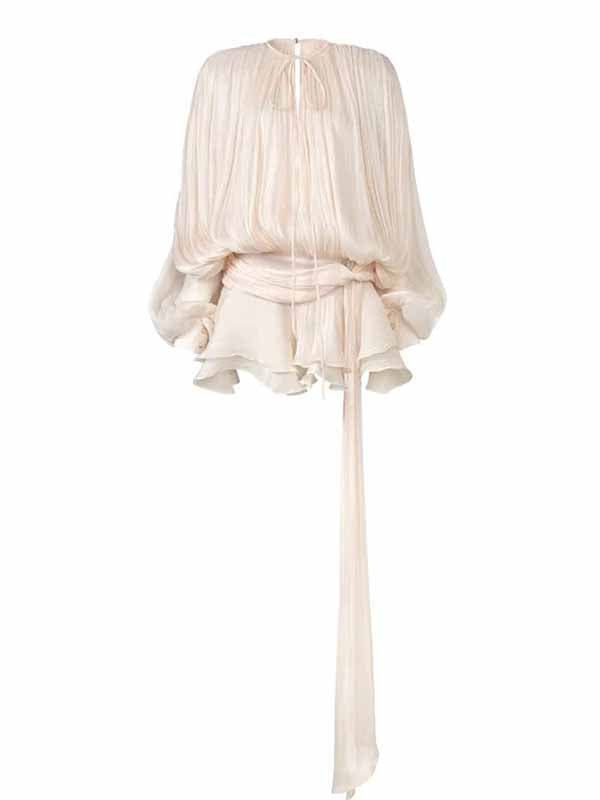 Chic Apricot Babyshower Falbala Belt Side Draped Ruched Two Piece Photoshoot Maternity Mini Dress Short for Maternity