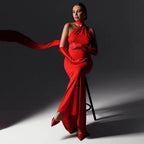 Elegant Backless Maternity Maxi Dress for Photoshoot - Momymoments
