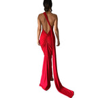 Elegant Backless Maternity Maxi Dress for Photoshoot - Momymoments