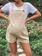 Pockets Buttons Adjusted Daily Casual Fashion Waist Overall Pants Maternity Jumpsuit for Maternity