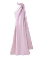 Wrap Halter Neck Backless Bodycon Elegant Maternity Photoshoot Maxi Dress for Maternity
