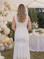Elegant Beige Ruched Floral Irregular Mermaid Bodycon Maternity Baby Shower Maxi Dress for Maternity