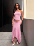 Off-shoulders Irregular Ruffle Two Piece Maternity Photoshoot Maxi Dress for Maternity