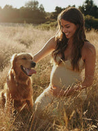 White Spaghetti Strap Backless 3d Flowers Maternity Maxi Dress for Maternity